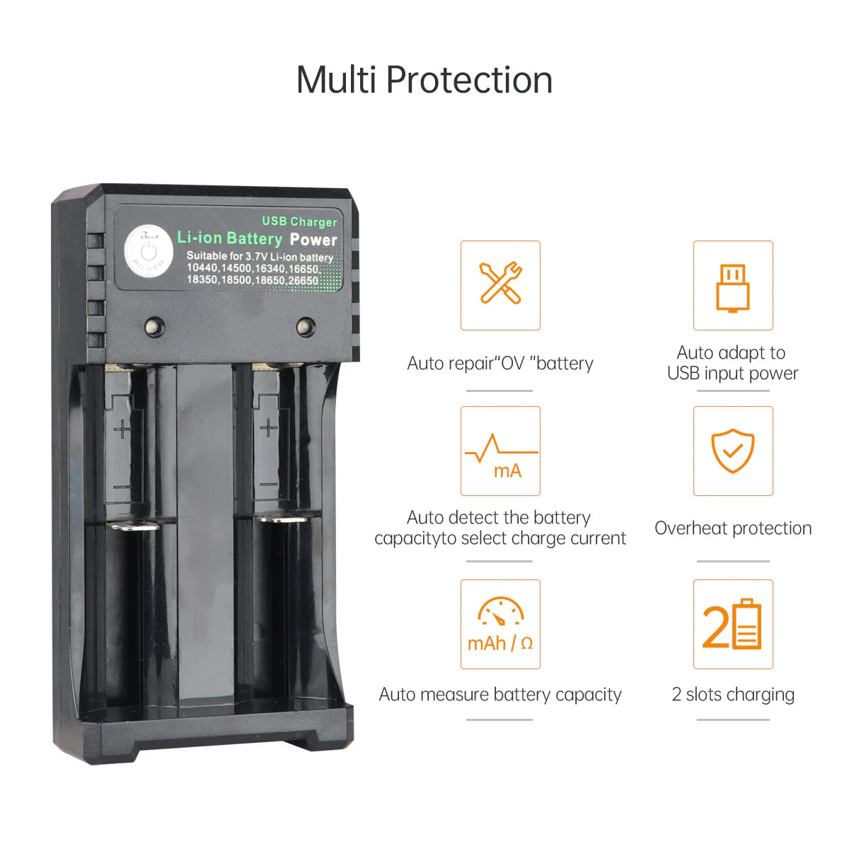 Li-Ion Charger Universal (2 Slot)