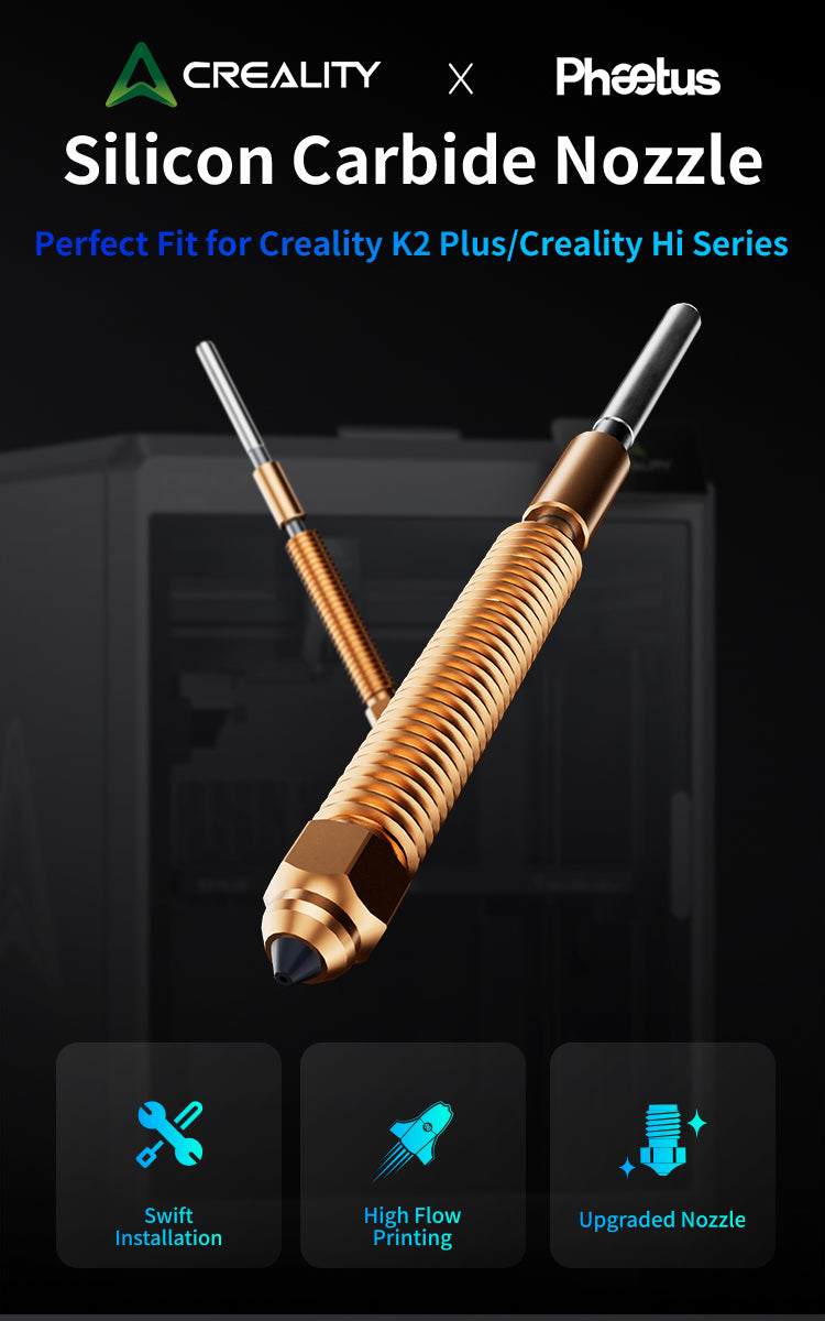 CREALITY X Phaetus Silicon Carbide Nozzle 0.6mm-K2Plus