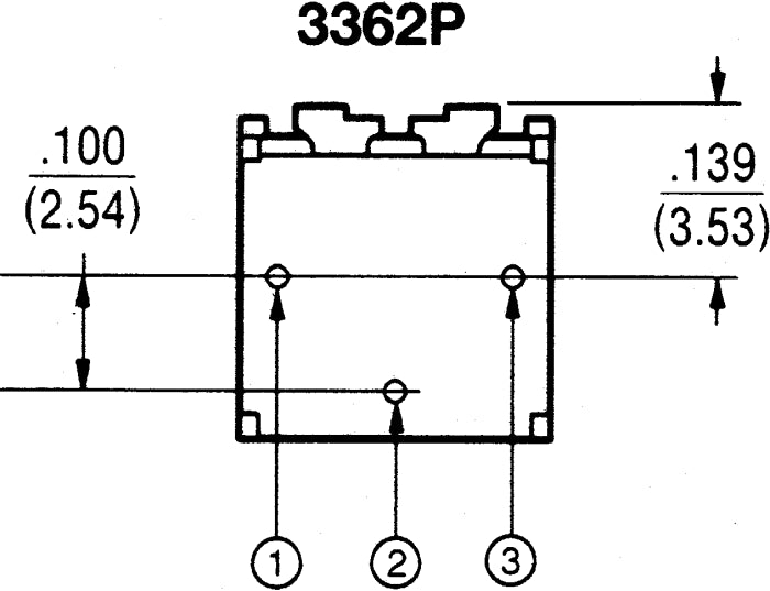 RS COMPONENTS 10kΩ Through Hole Trimmer Side Adjust Potentiometer