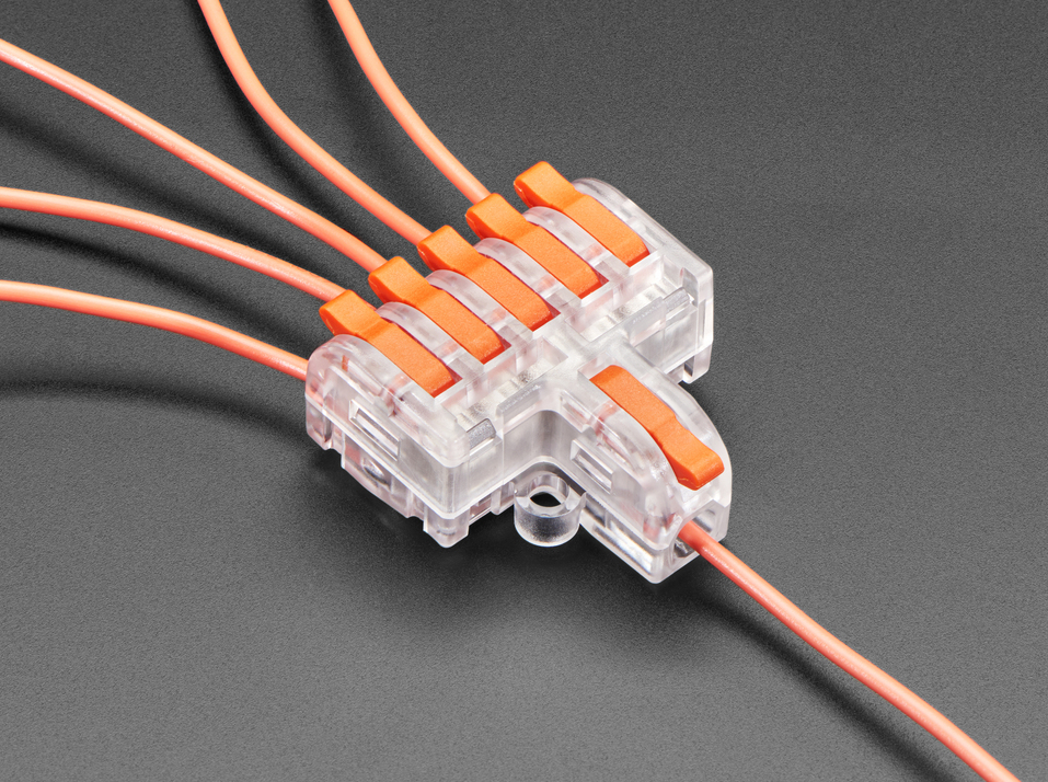 ADAFRUIT Snap Action 1-to-5 Wiring Block Connector - Clear DF-15