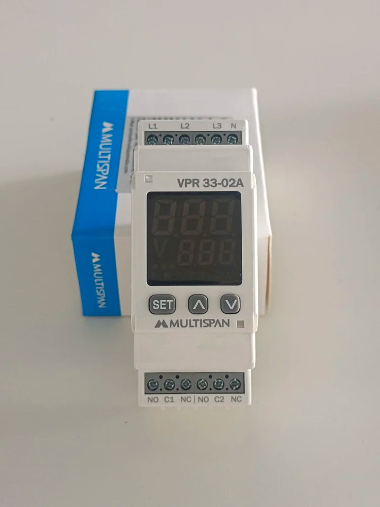 MULTISPAN VPR-33-02A Voltage Protection Relay – Digital DIN Rail Mount