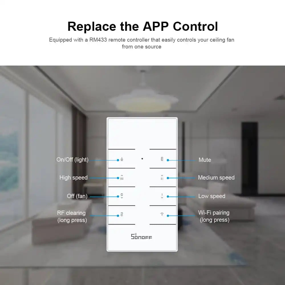 SONOFF iFan04: Wi-Fi Ceiling Fan and Light Controller