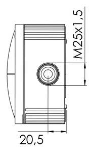 Junction box 110x110x66mm, polypropylene, RAL 7035