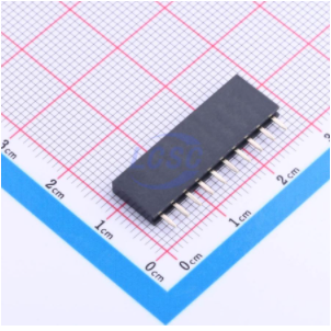 2.54mm 3A -40℃~+105℃ Straight 1x10P 8.5mm Top 10 1 Square Holes Plugin,P=2.54mm Female Headers ROHS