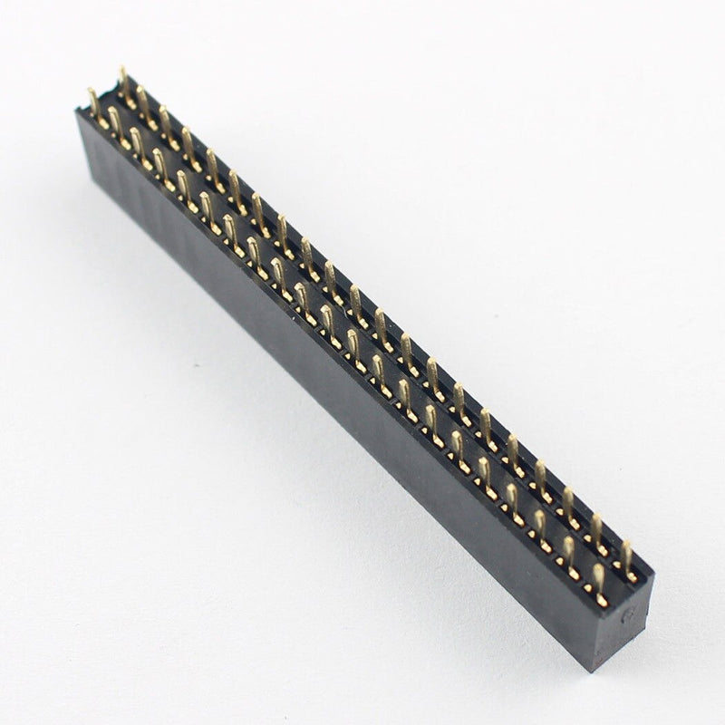 2.54mm Pitch 2x21 Pin 42 Pin Female Double Row Straight Pin Header Strip (Pack of 10)