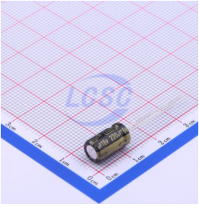 LCSC 220uF 16V (2.5mm) ±20% Radial Aluminum Electrolytic Capacitors