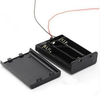 3xAA Battery Holder Box With Cover/on-off