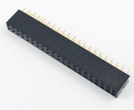 Female Header 32 Pins, 2 Rows pins  2.54mm Through Hole,P=2.54mm