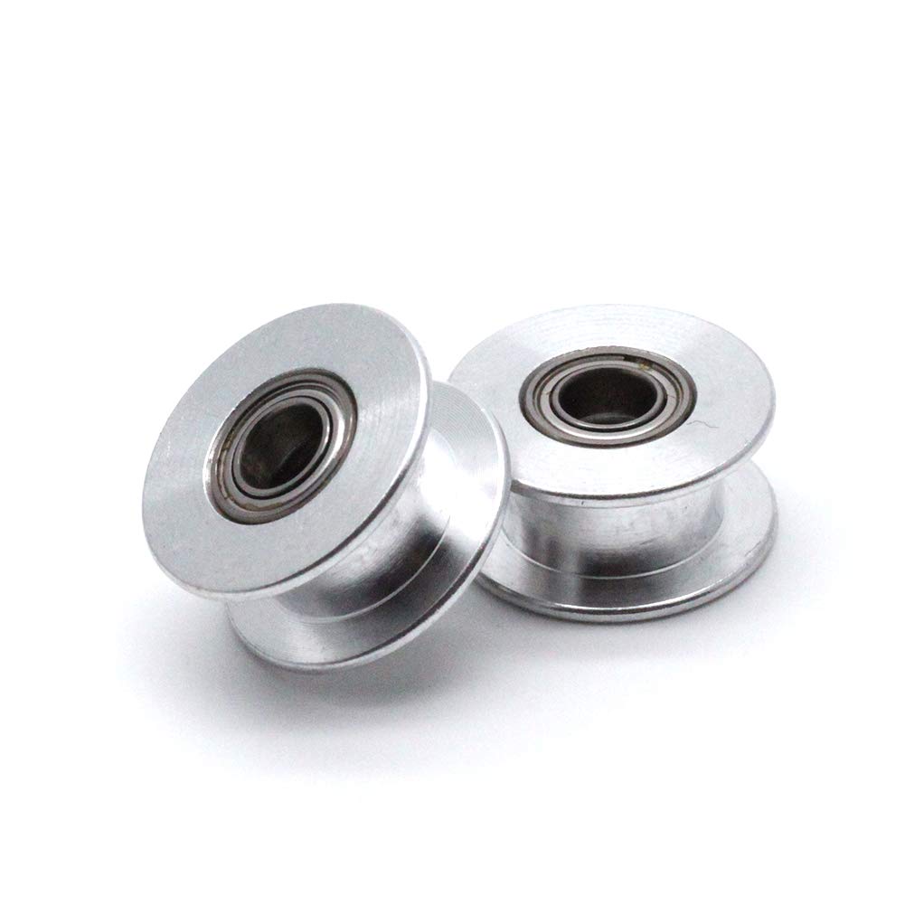 BIQU3D GT2 (5mm) Bore Aluminum Toothless Timing Belt Idler Pulley for 3D Printer (6mm)