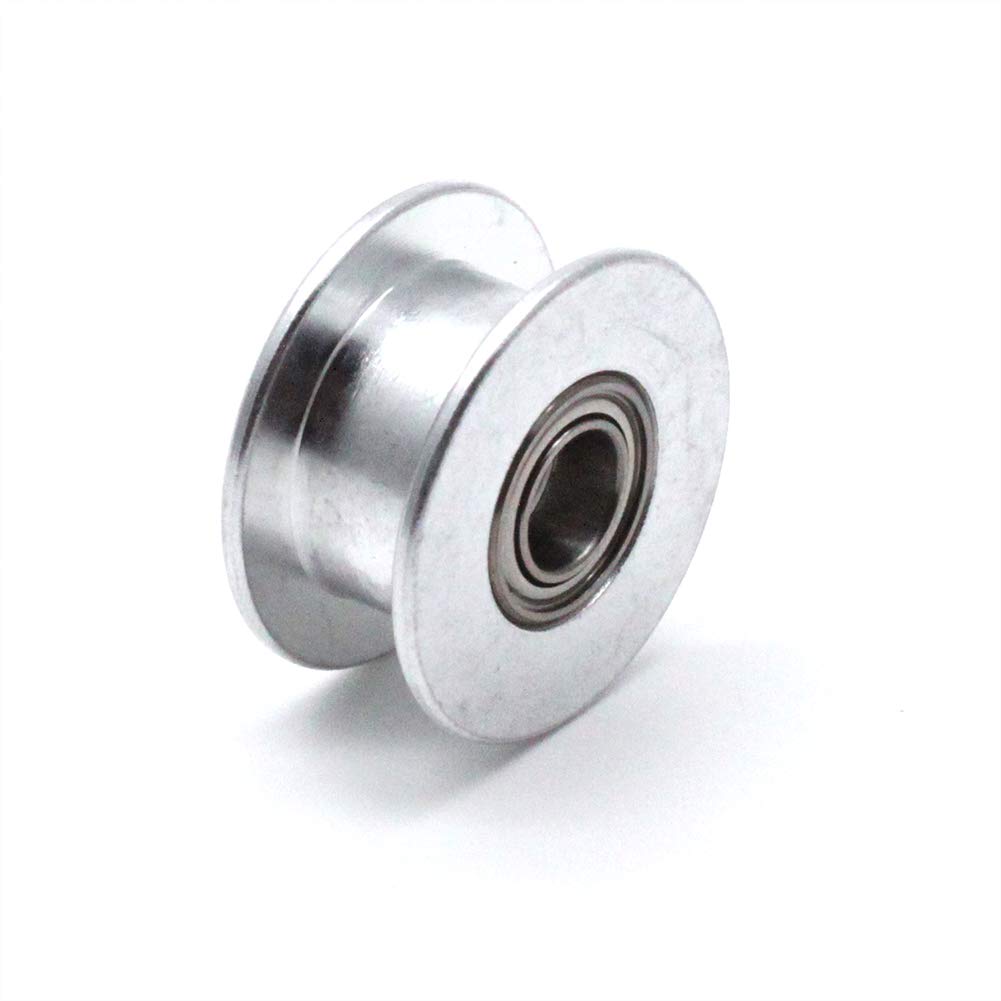 BIQU3D GT2 (5mm) Bore Aluminum Toothless Timing Belt Idler Pulley for 3D Printer (6mm)