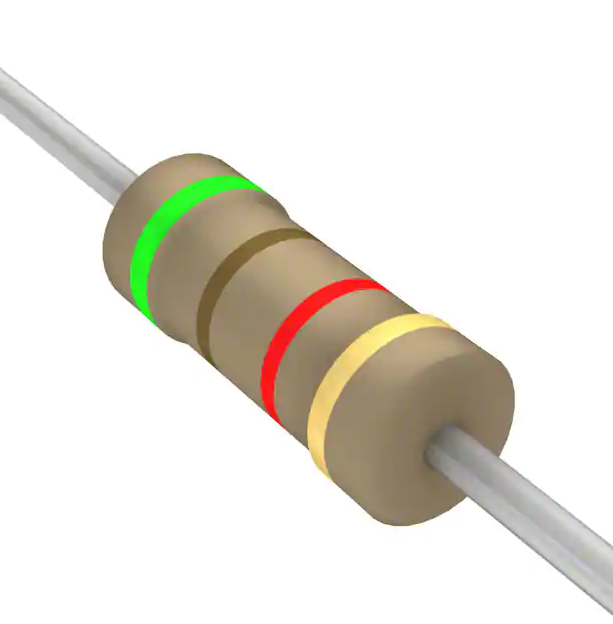 5.1 kOhms ±5% 0.25W, 1/4W Through Hole Resistor (Pack of 10)