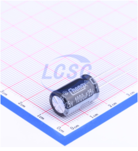 1000uF 5mm ±20% 2000hrs 105℃ 25V Aluminum Electrolytic Capacitor