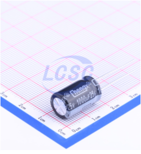 LCSC 1000uF (5mm) ±20% 2000hrs 105℃ 25V Aluminum Electrolytic Capacitor
