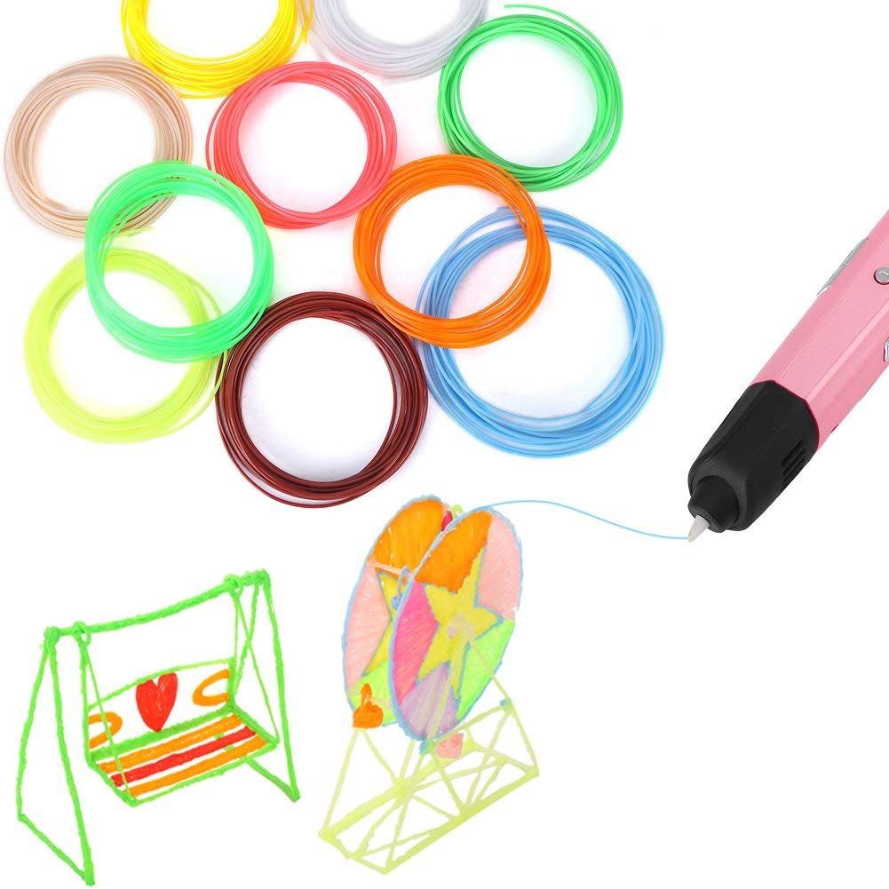 1.75mm PCL 3D Pen Filament in Bag - 10m Per Roll - 10 Colours (SL-900A 3D Pen/5V 3D Pen V2))