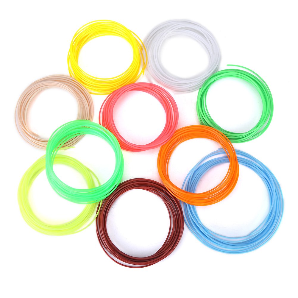 1.75mm PCL 3D Pen Filament in Bag - 10m Per Roll - 10 Colours (SL-900A 3D Pen/5V 3D Pen V2))