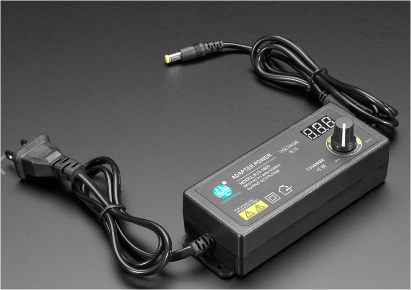 ADAFRUIT Adjustable Power Supply with (2.1mm) Barrel Jack Range 3-12Vdc at 5A