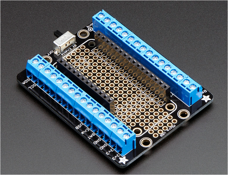 ADAFRUIT Assembled Terminal Block Breakout FeatherWing for all Feathers