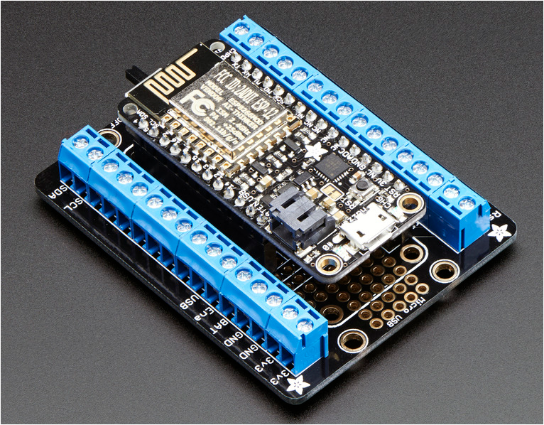 ADAFRUIT Assembled Terminal Block Breakout FeatherWing for all Feathers