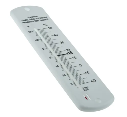 Brannan Wall Mount Glass Thermometer, +50 °C max