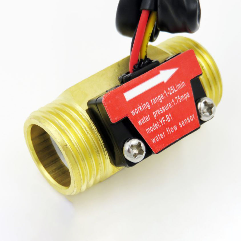 Brass Water Flow Sensor G1/2" YF-B1