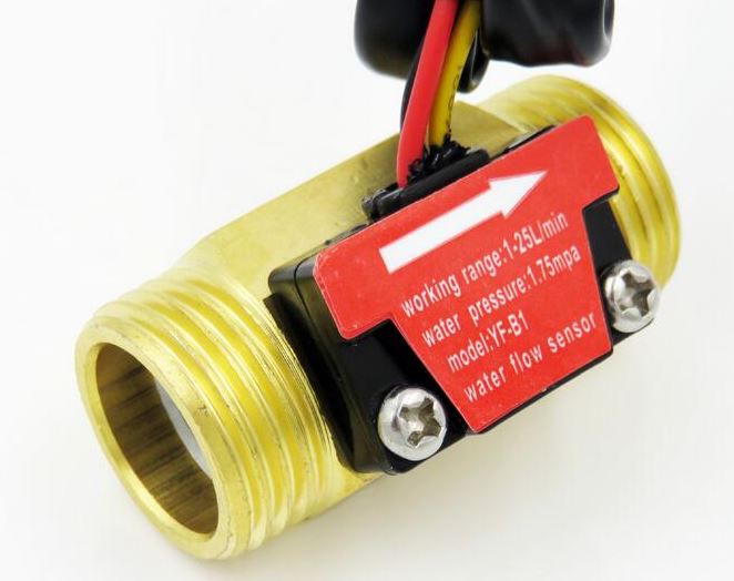 Brass Water Flow Sensor G1/2" YF-B1