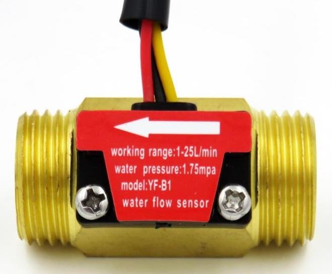 Brass Water Flow Sensor G1/2" YF-B1