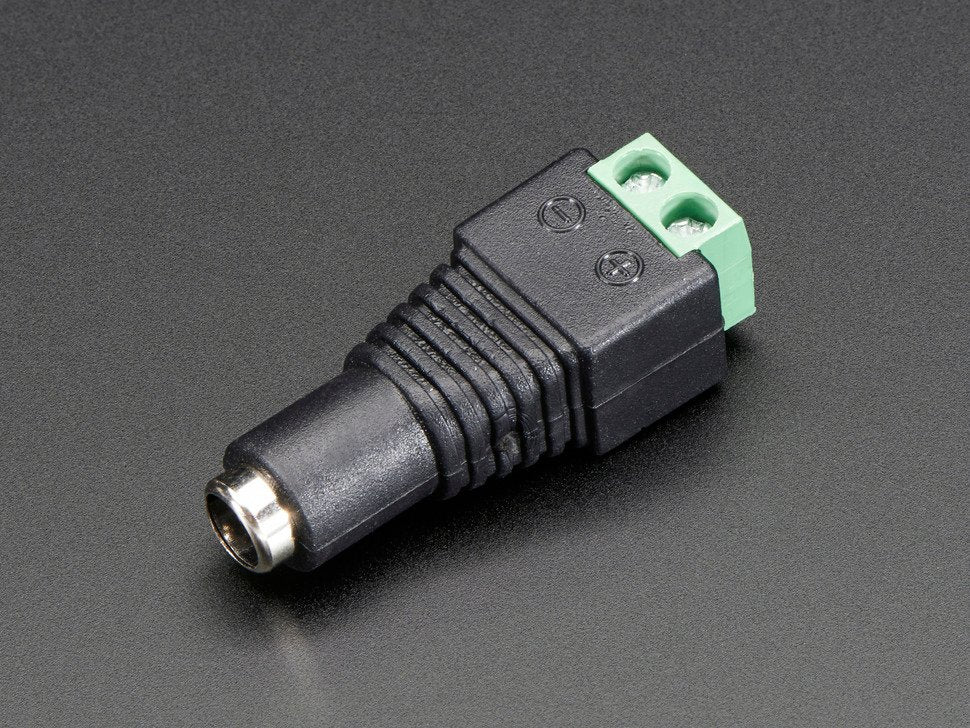 ADAFRUIT Female DC Power adapter - (2.1mm) jack to screw terminal block