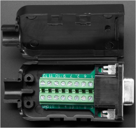 ADAFRUIT DE-15 (DB-15) Female Socket to Terminal Block Breakout
