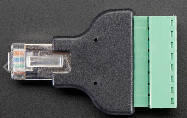 ADAFRUIT Ethernet RJ45 Male Plug Terminal Block