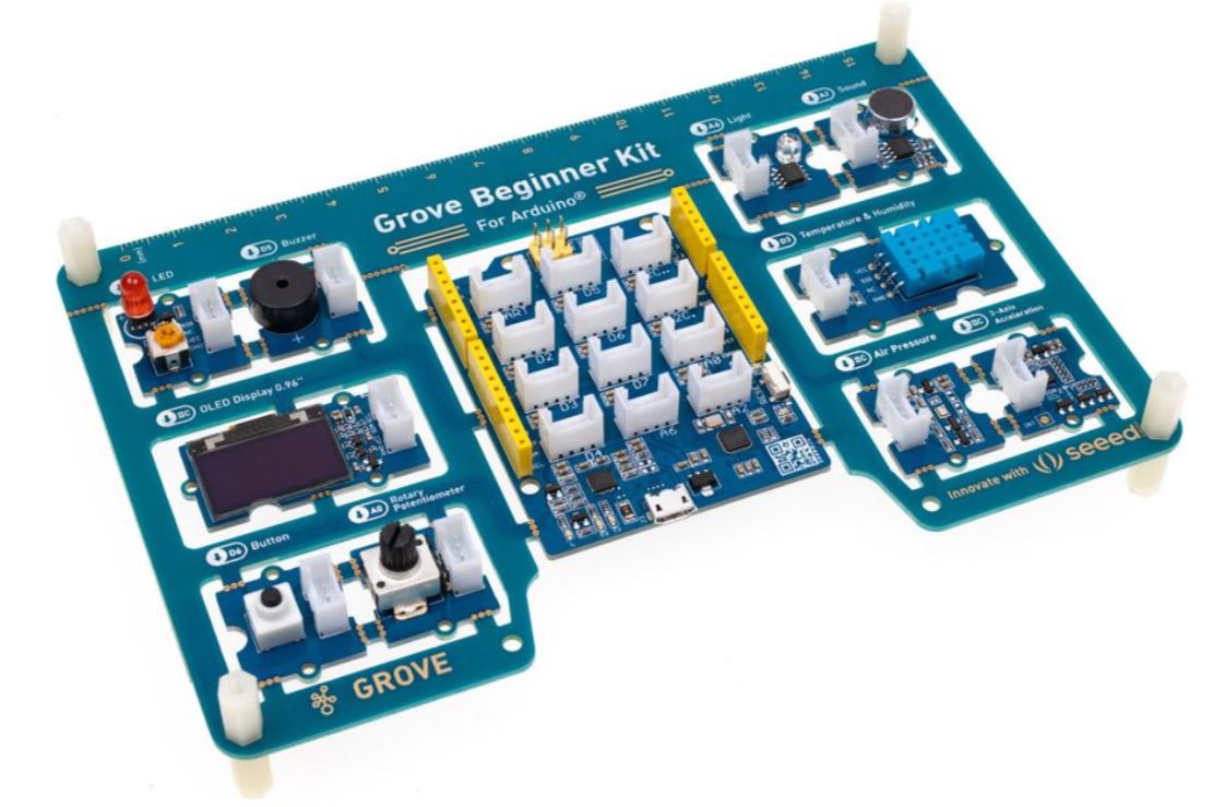 Grove Beginner Kit for Arduino - All-in-one Arduino Compatible Board with 10 Sensors and 12 Projects