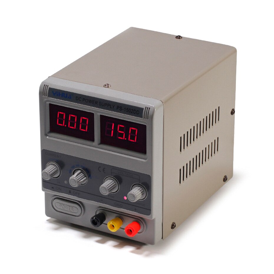 YIHUA 1502DD Mini Laboratory Power Supply Adjustable Digital 15V 2A 0.1V 0.01A