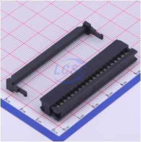 LCSC IDC Connector 40 (2.54mm) 2 2*20 With Strain Relief Female