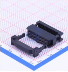 LCSC IDC Connector 14 (2.54mm) 2 P=(2.54mm )With Strain Relief Female