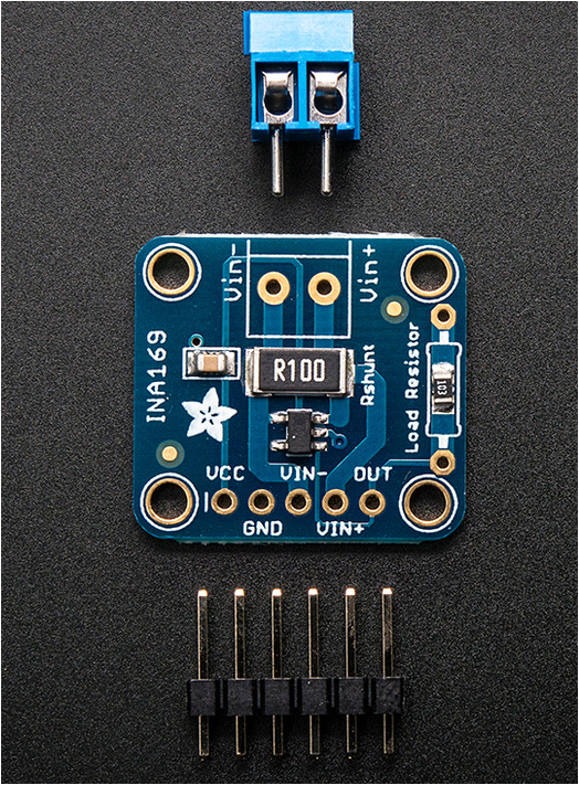 INA169 Analog DC Current Sensor Breakout 60V 5A Max EcoRobotics