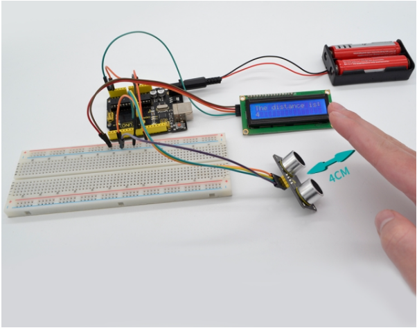 KEYESTUDIO SR01 Ultrasonic Sensor Module V2 (N76E003AT20)