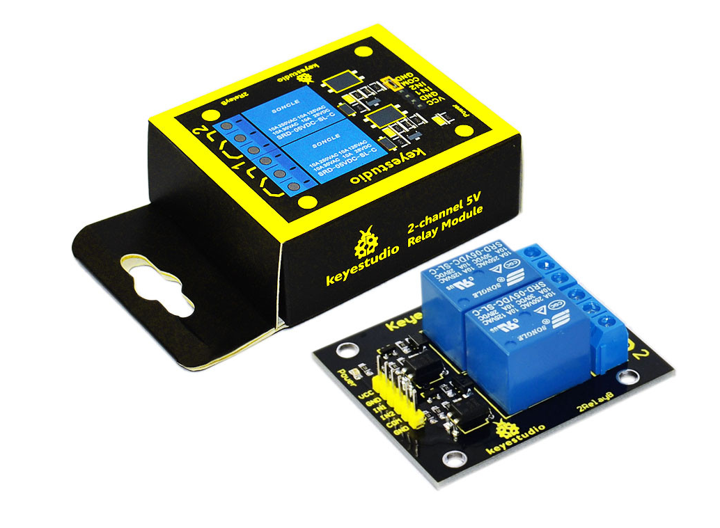 KEYESTUDIO 2-channel 5V Relay Module for Arduino ARM PIC AVR DSP Electronic