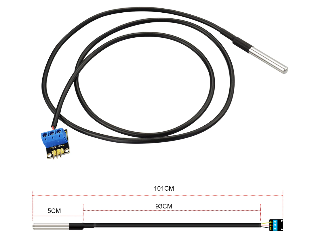 KEYESTUDIO Waterproof /Stainless steel Temperature Detector Sensor With Module