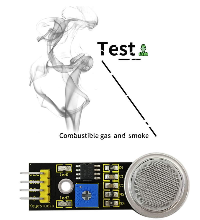 MQ-2 Combustible gas and Smoke for Arduino