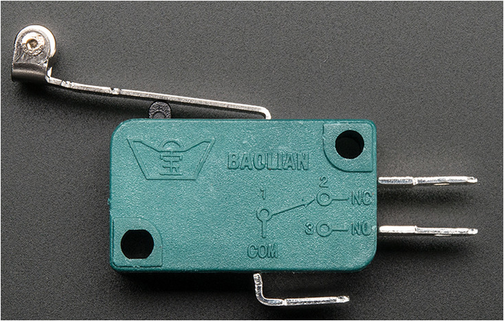 Micro Switch w/Roller Lever - Three Terminal