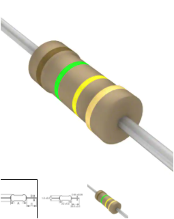 DIGI-KEY 150 KOhms ±5% 0.25W, 1/4W Through Hole Resistor (Pack of 10)