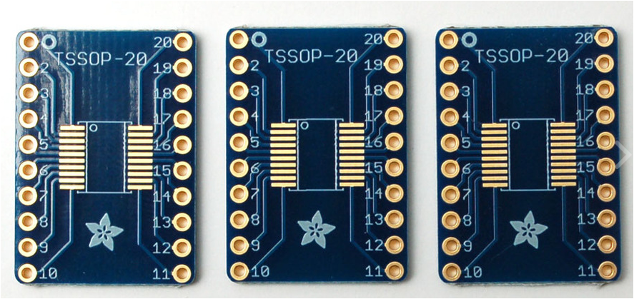 ADAFRUIT Breakout PCB for SOIC-20 or TSSOP-20 (3 per Pack)