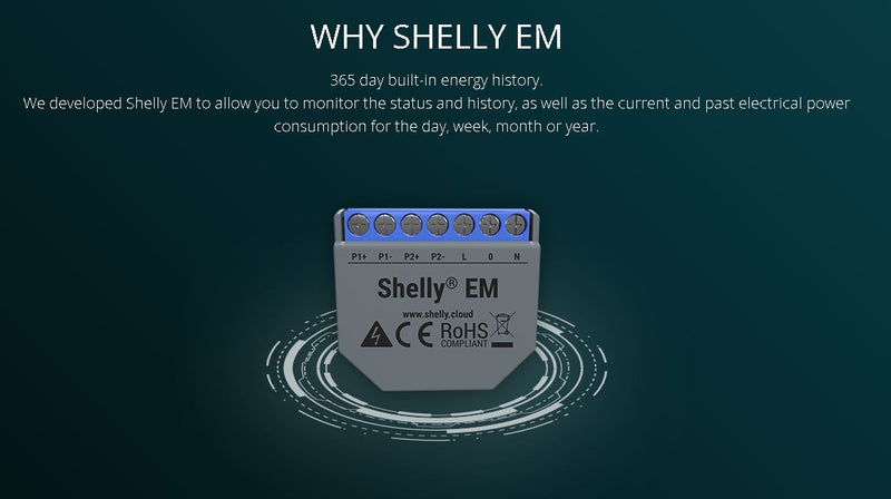 Shelly EM + 1 x 50A Clamp