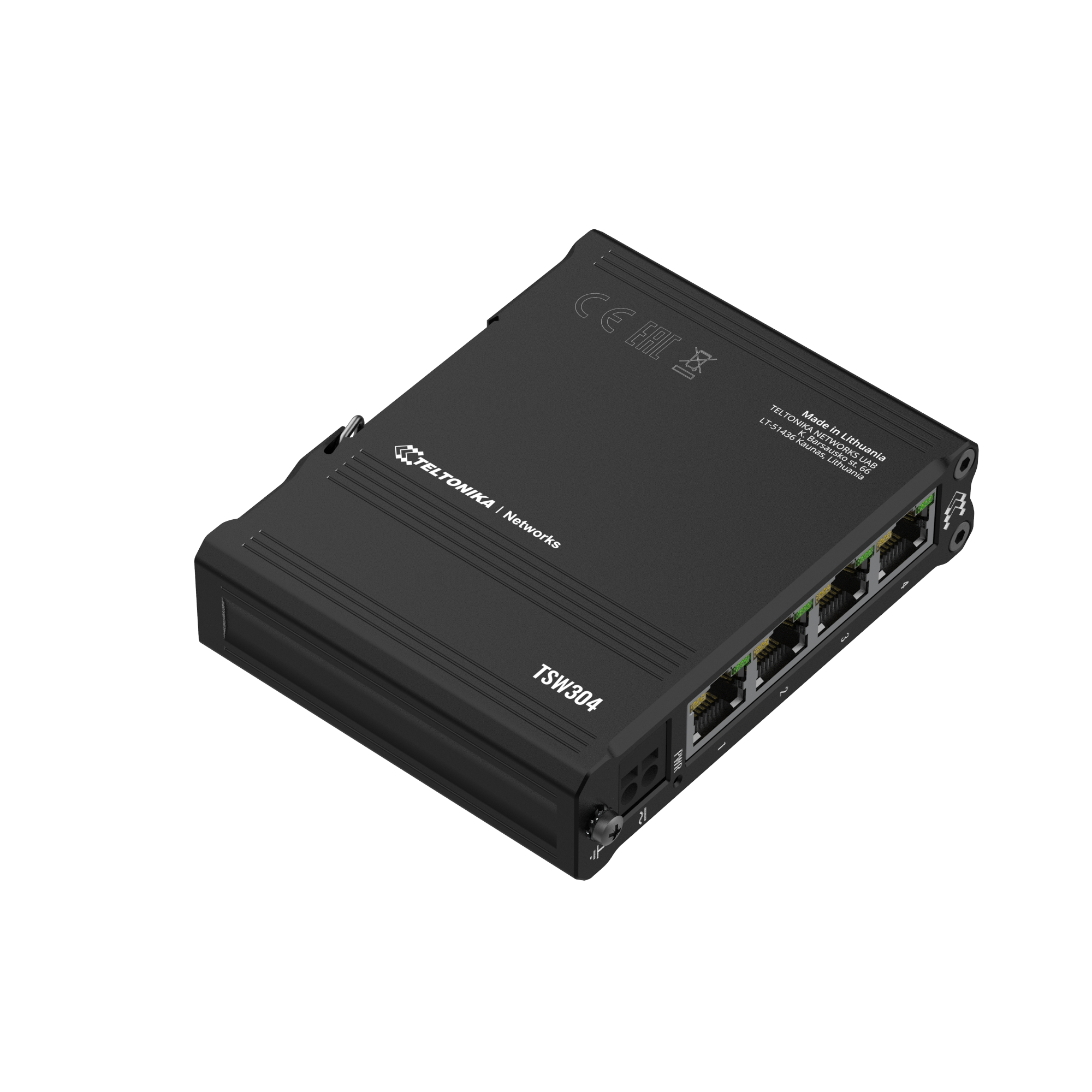 TELTONIKA TSW304 4 port 10/100/1000 DIN Rail Switch