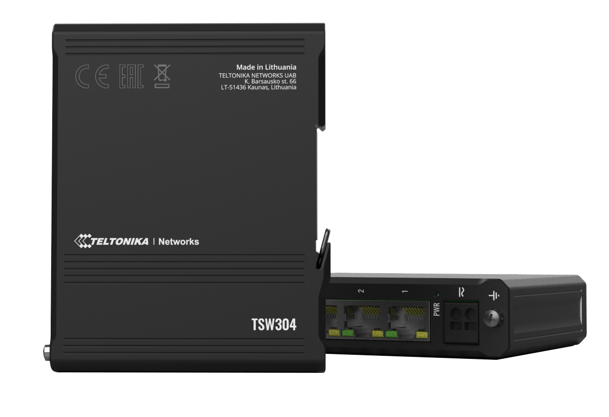 TELTONIKA TSW304 4 port 10/100/1000 DIN Rail Switch